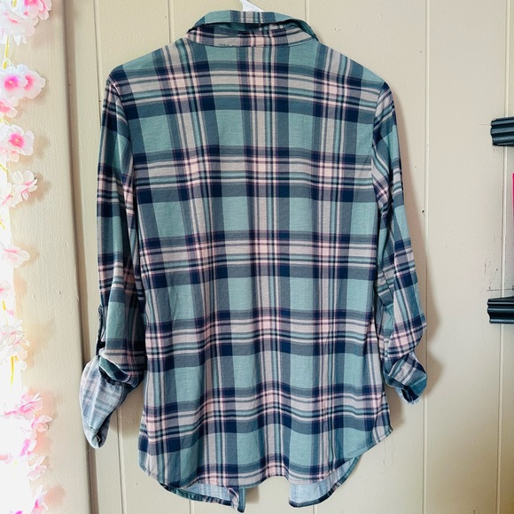 Passport Blue Plaid Flannel Shirt - Picture 3 of 4